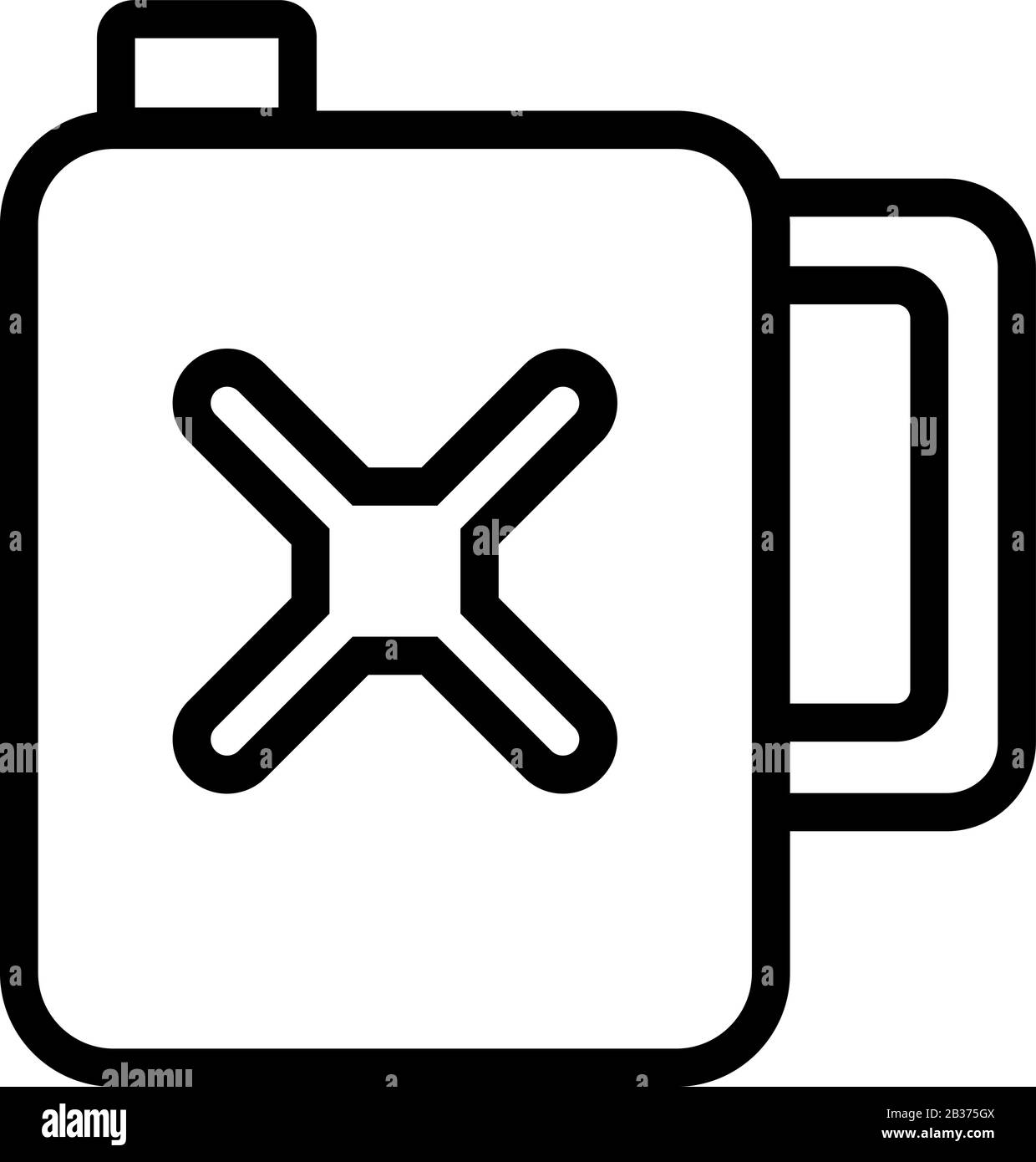 Symbolvektor für brennbare Materialien. Isolierte Darstellung des Kontursymbols Stock Vektor