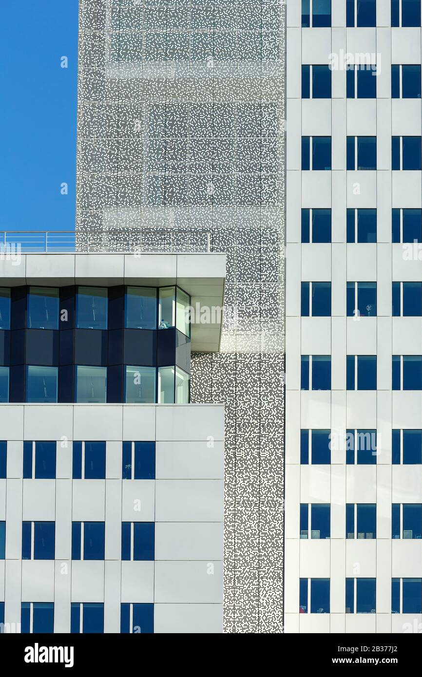 Frankreich, Paris, Apartmentgebäude in der Rue Nelaton Stockfoto