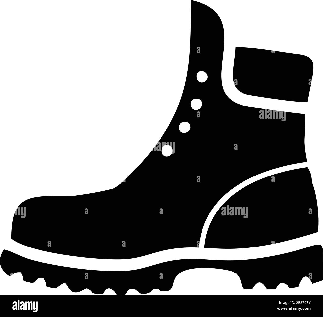 Startsymbol-Vorlage schwarz kann bearbeitet werden. Boots Symbol Symbol Flat Vector Illustration für Grafik- und Webdesign. Stock Vektor