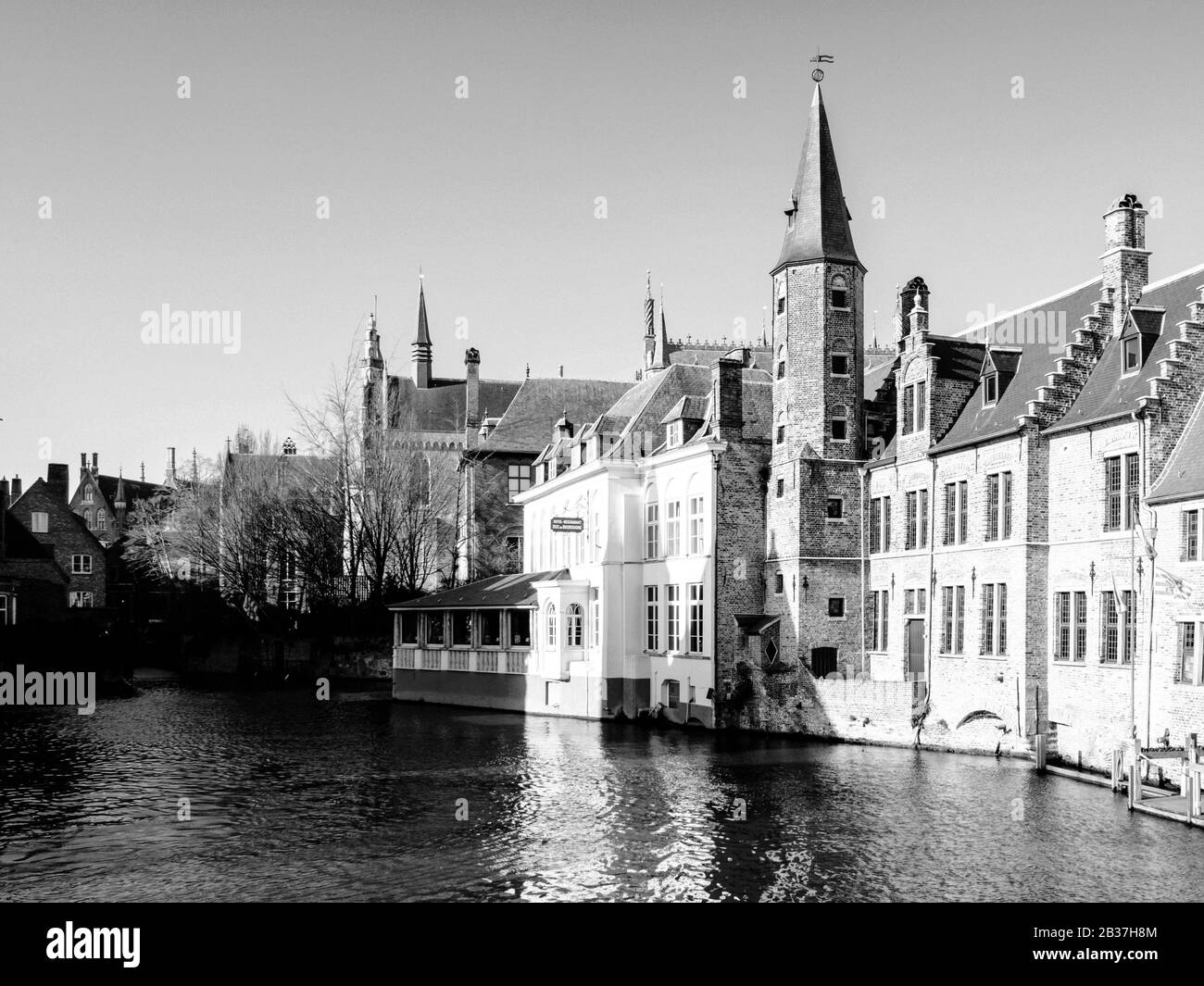 Brügges Stadtbild bei Rozenhoedkaai Stockfoto