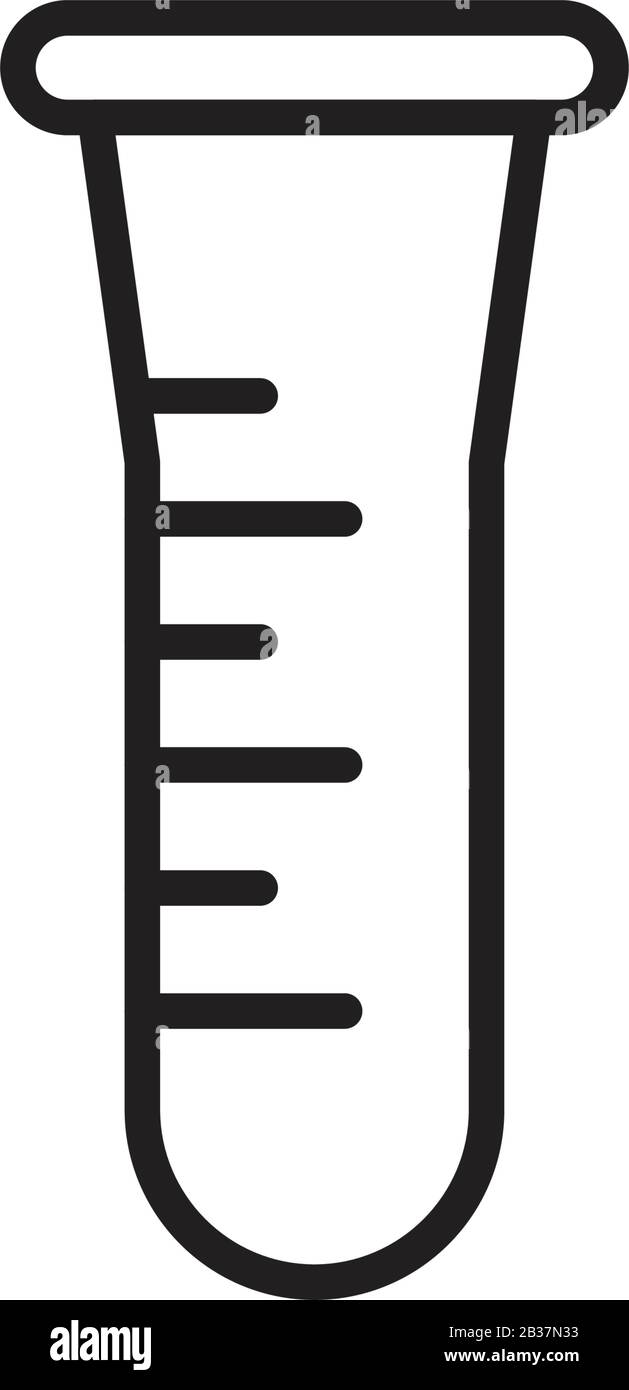 Reagenzgläsern Symbolvorlage schwarz Farbe editierbar. Reagenzgläsern Symbol Flachvektor Illustration für Grafik- und Webdesign. Stock Vektor