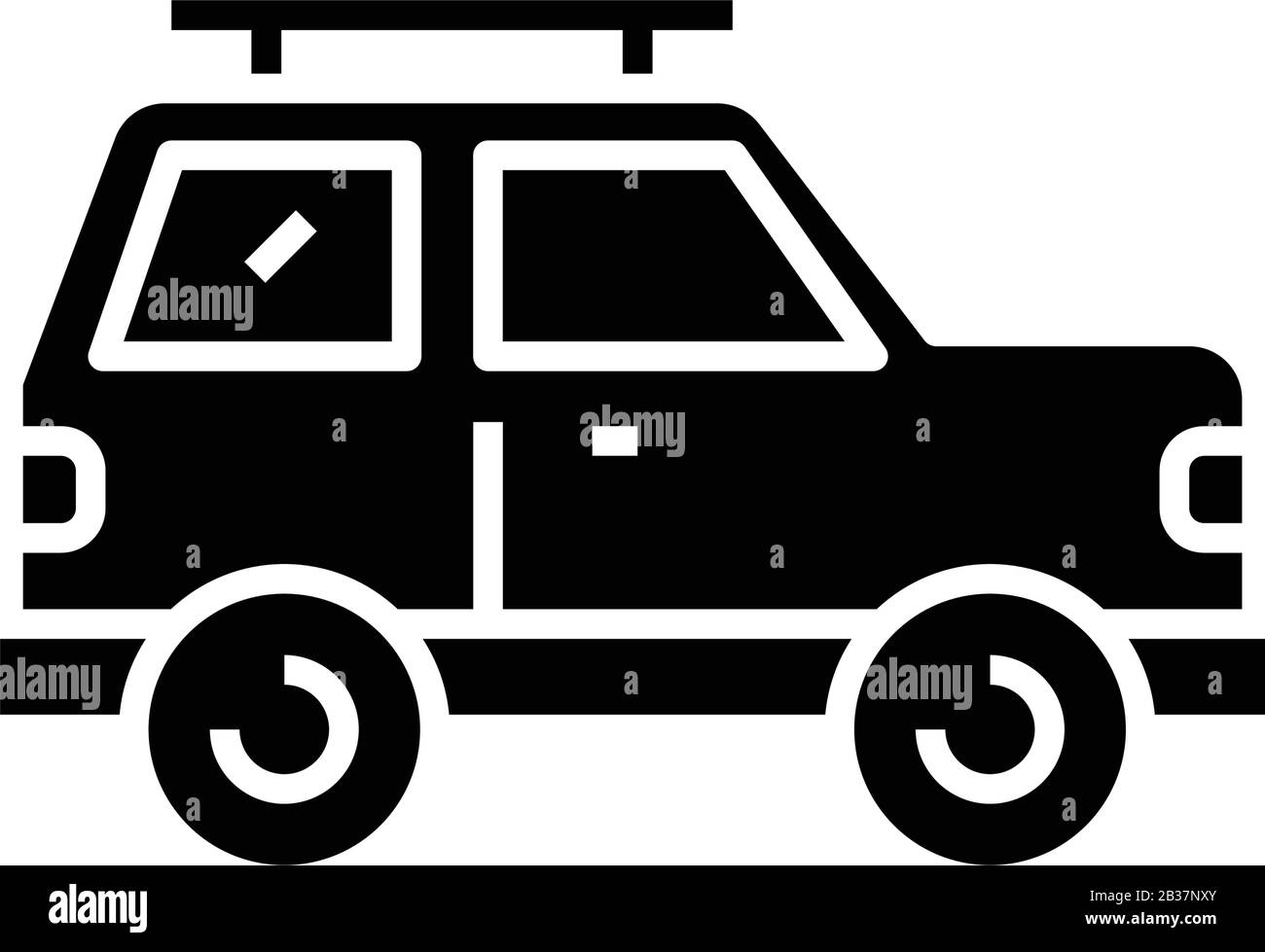 OFF Roader Black Icon, Concept Illustration, Vector Flat Symbol, Glyph Sign. Stock Vektor