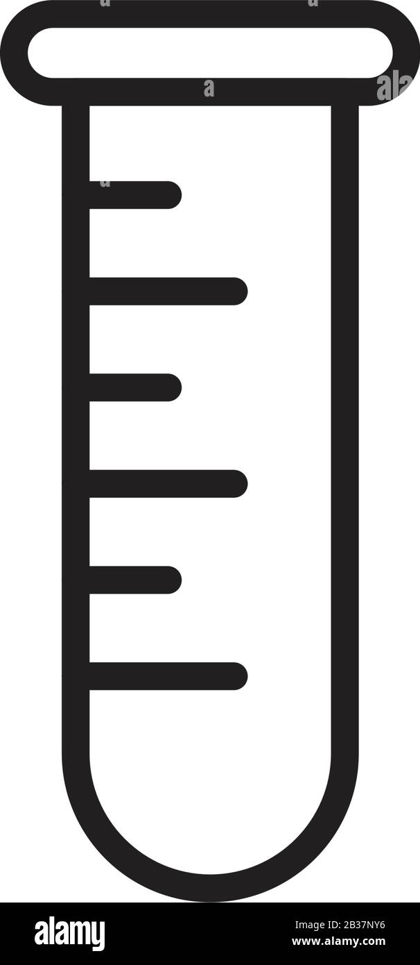 Reagenzgläsern Symbolvorlage schwarz Farbe editierbar. Reagenzgläsern Symbol Flachvektor Illustration für Grafik- und Webdesign. Stock Vektor