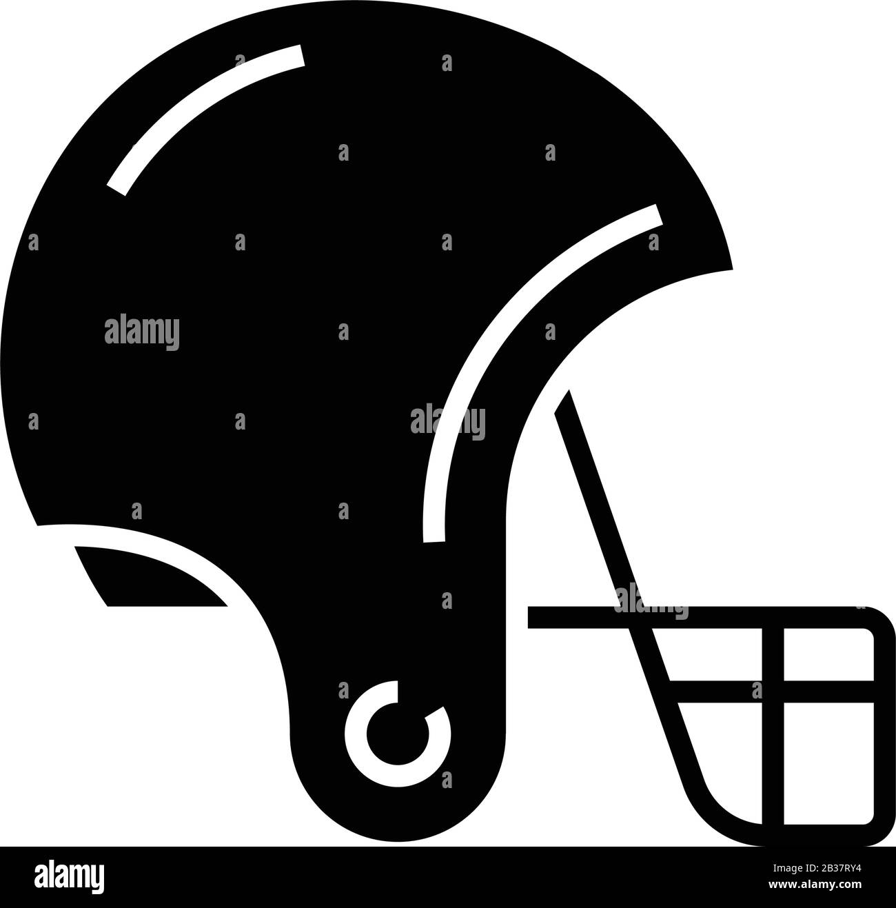 Schlichtes Hemlet-Symbol, Konzeptabbildung, Vektor-Flachsymbol, Glyph-Zeichen schützen. Stock Vektor