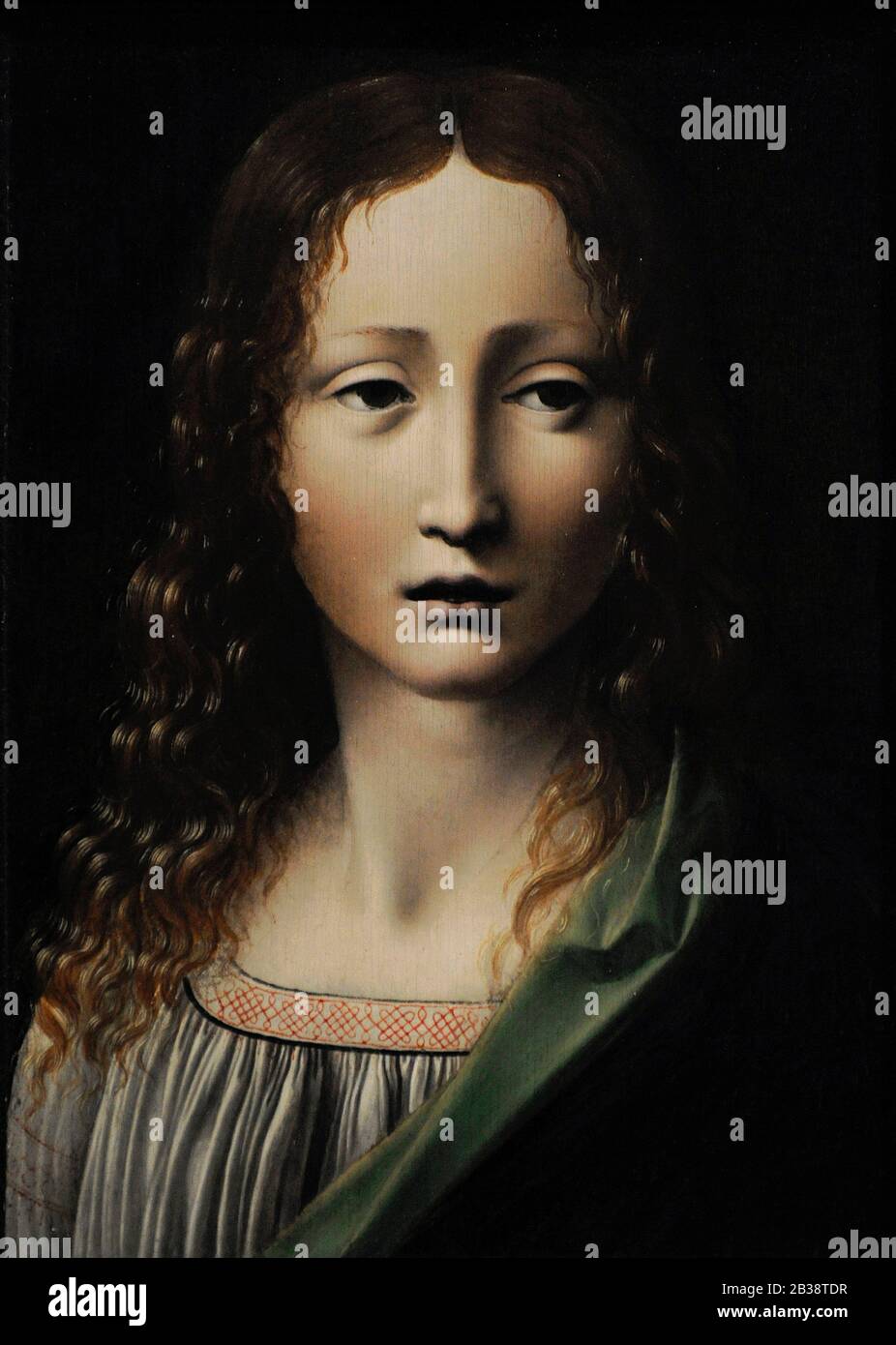 Mailänder Kreis von Leonardo da Vinci. Ende des 15. Jahrhunderts. Junger Christus. Lazaro Galdiano Museum. Madrid. Spanien. Stockfoto