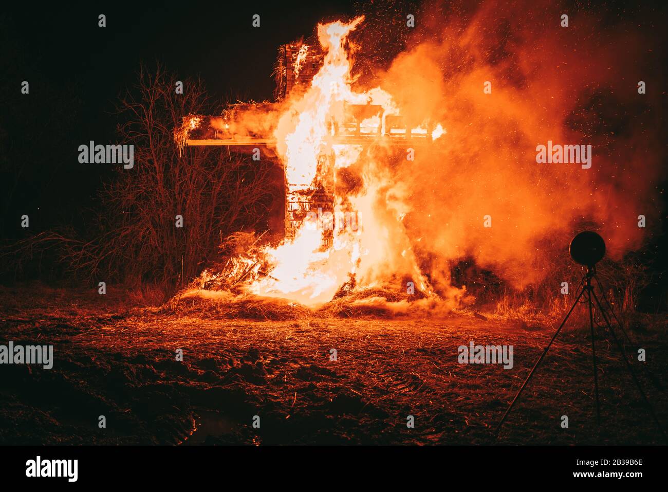 Bonfire Day auch Buergbrennen genannt, ein traditionelles Ereignis in Luxemburg Stockfoto