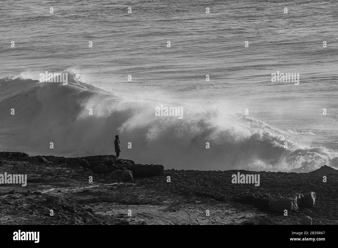 Große Meereswelle. Starke Welle Stockfoto