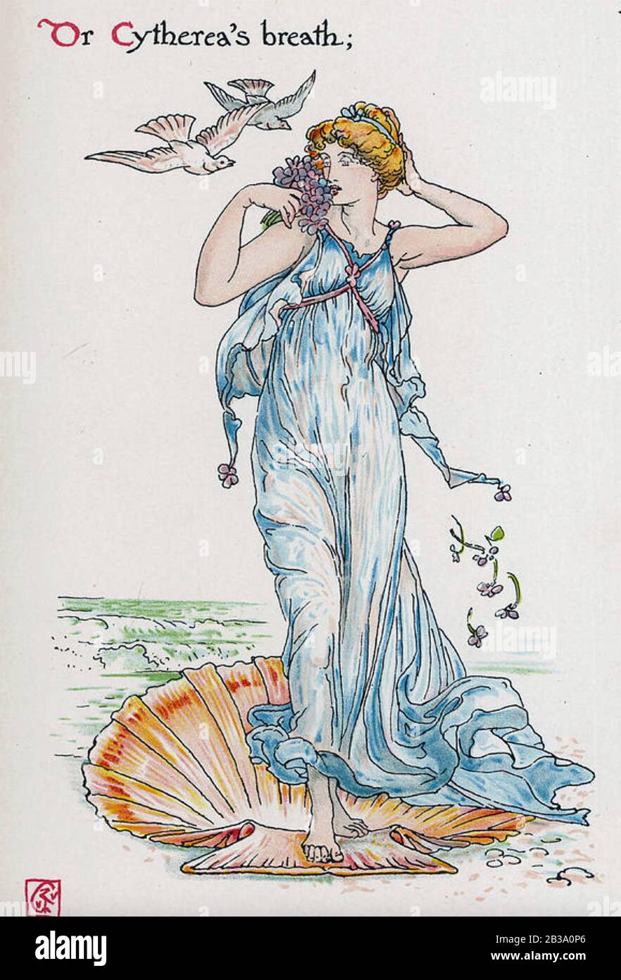 Aphrodite EINE Darstellung der vor der Küste von Cythera geborenen griechischen Gottheit aus den 1920er Jahren Stockfoto