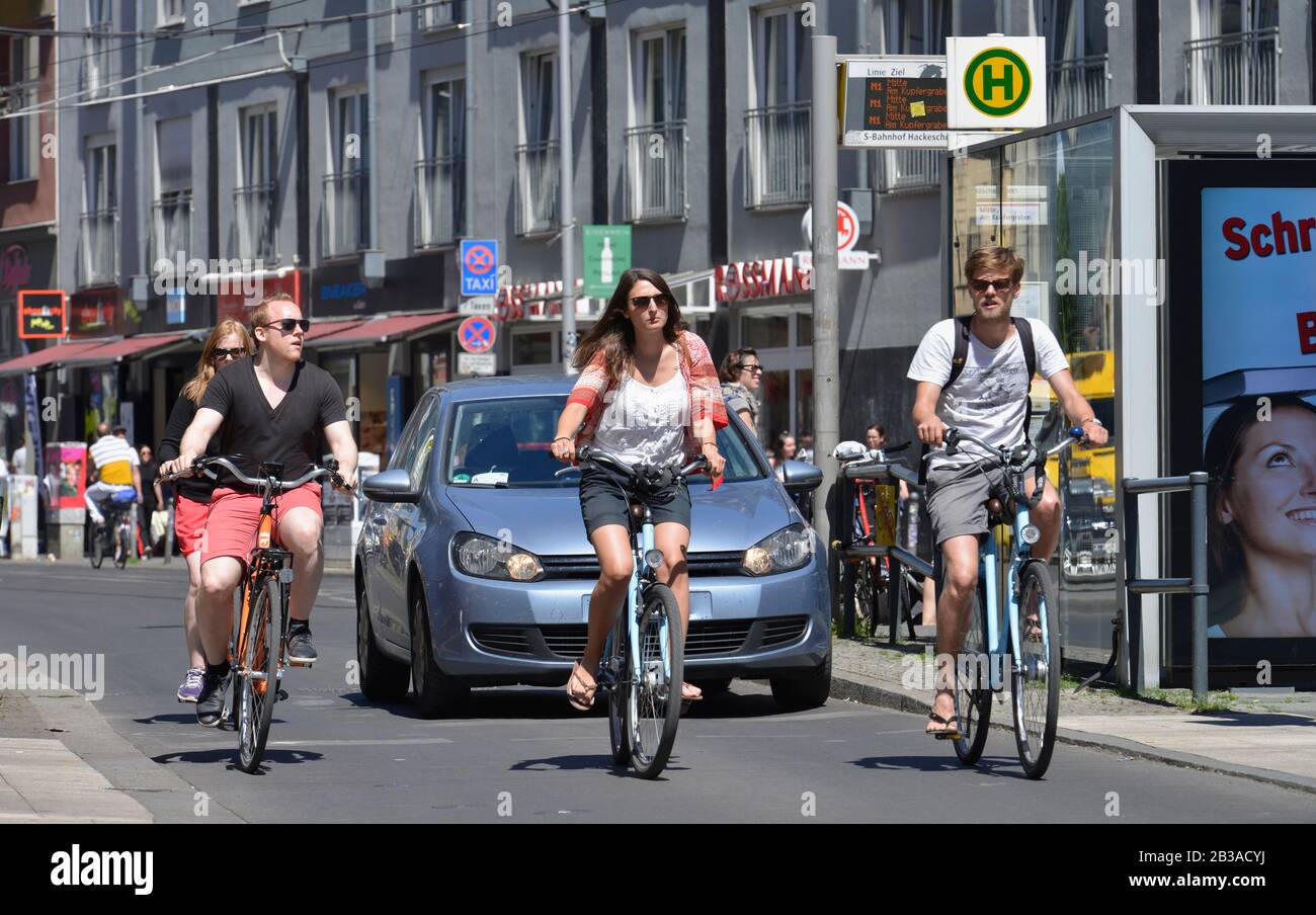 Radfahrer, Rosenthaler Straße, Mitte, Berlin, Deutschland Stockfoto