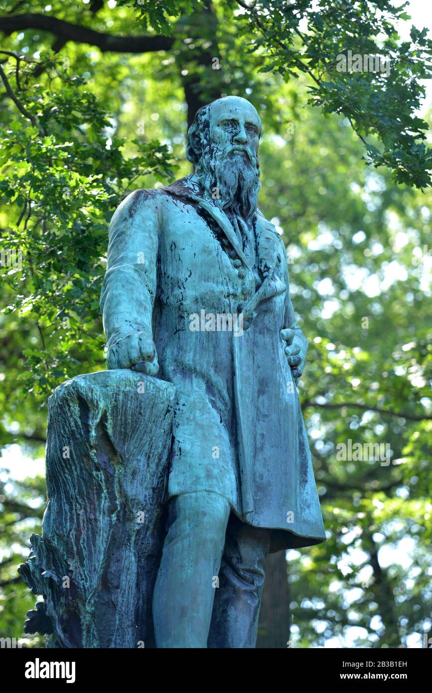 Denkmal, Turnvater Friedrich Ludwig Jahn, Hasenheide, Neukölln, Berlin, Deutschland Stockfoto