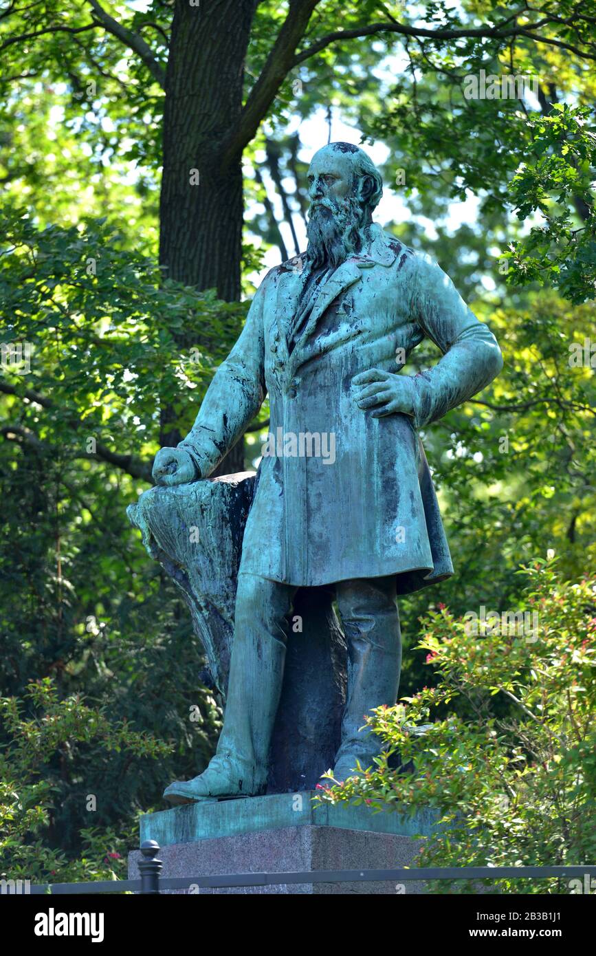 Denkmal, Turnvater Friedrich Ludwig Jahn, Hasenheide, Neukölln, Berlin, Deutschland Stockfoto