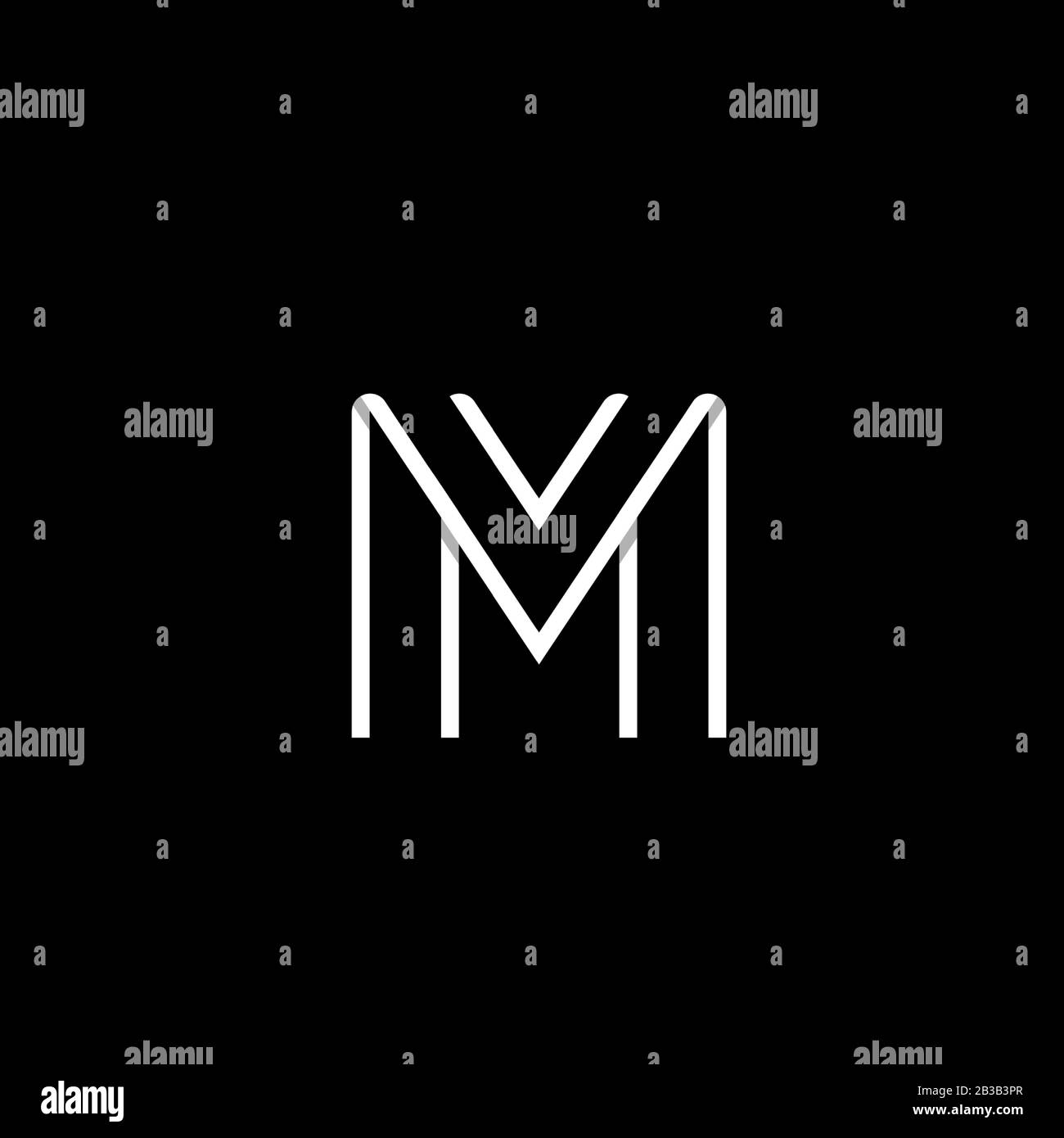 Letter M Logo-Vorlage, Symbol, Symboldesign Stock Vektor