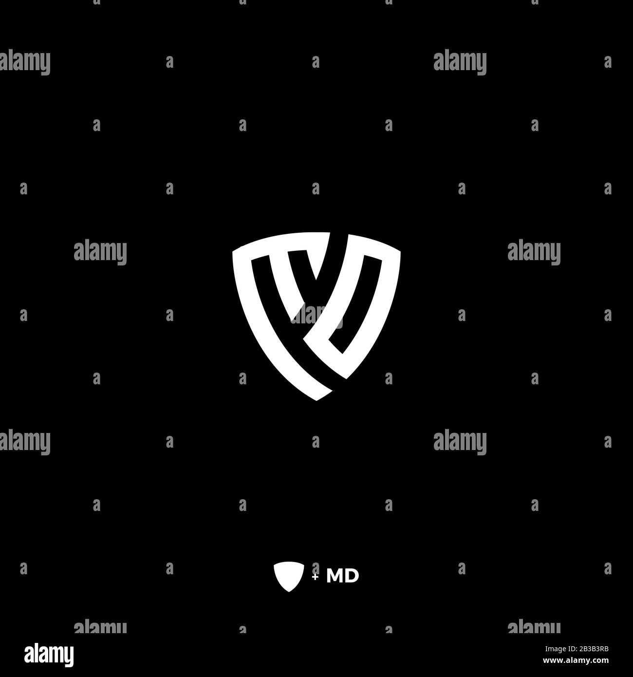 MD Letter Creative Logo Icon Vector Stock Vektor