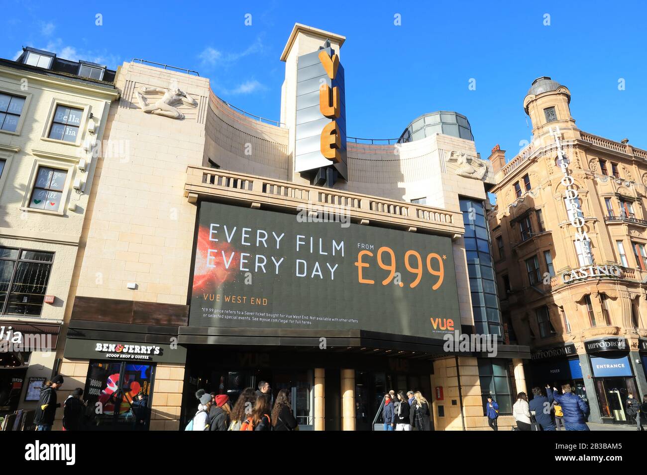 Kino Vue West End am Leicester Square in London, Großbritannien Stockfoto