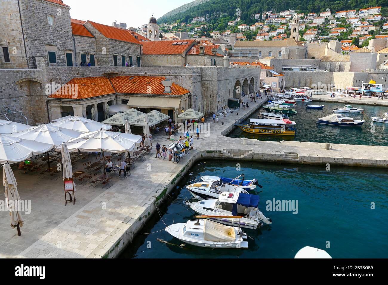 Der Hafen von Dubrovnik, Kroatien Stockfoto