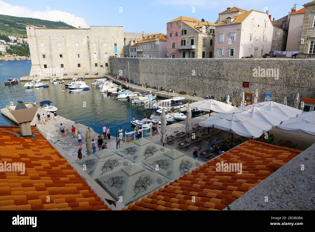 Der Hafen von Dubrovnik, Kroatien Stockfoto