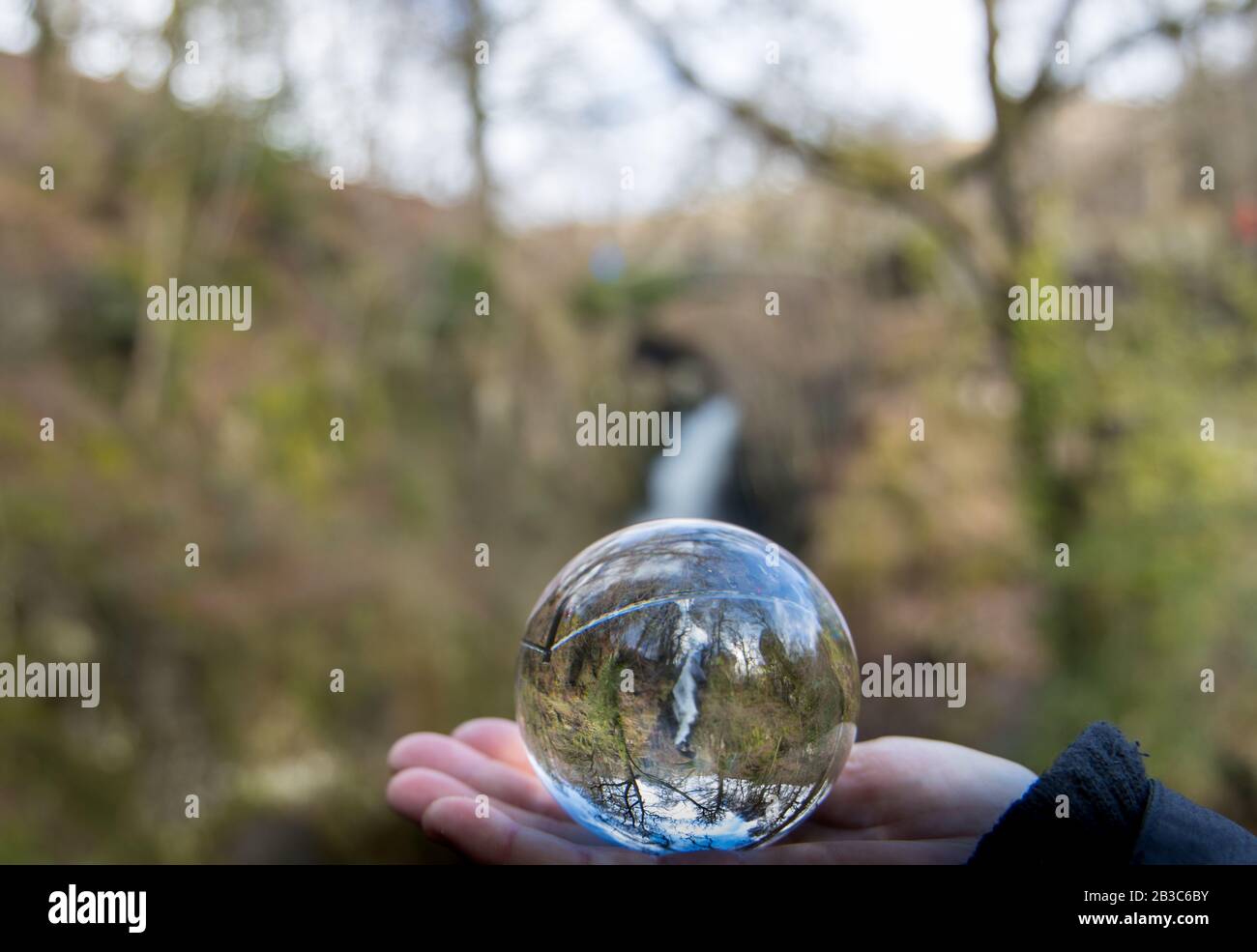 ARIA Force Wasserfall, ullswater, Lake District Stockfoto