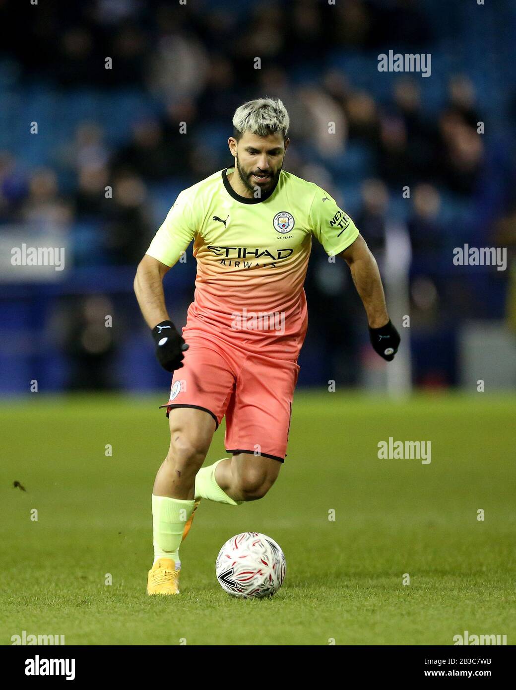 Sheffield, ENGLAND - 4. MÄRZ Sergio Aguero von Manchester City im Einsatz während des FA Cup Fifth Road Matches zwischen Sheffield Wednesday und Manchester City in Hillsborough, Sheffield am Mittwoch, 4. März 2020. (Credit: Mark Fletcher/MI News) Foto darf nur für redaktionelle Zwecke in Zeitungen und/oder Zeitschriften verwendet werden, Lizenz für kommerzielle Nutzung erforderlich Credit: MI News & Sport /Alamy Live News Stockfoto