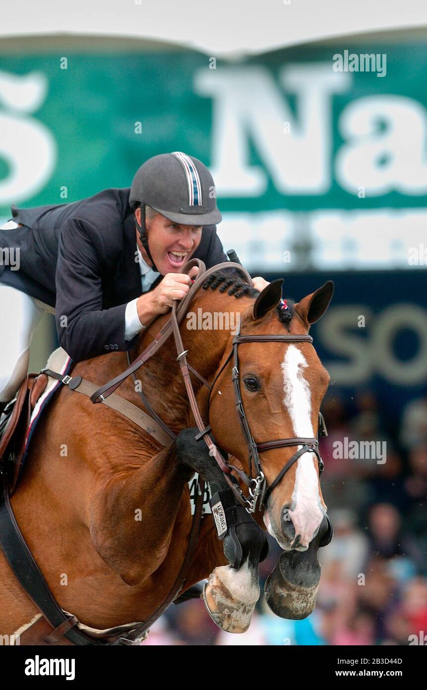 The National, Spruce Meadows, Juni 2004, Shell Cup Derby, Rich Fellers (USA) Rich McGuiness Stockfoto