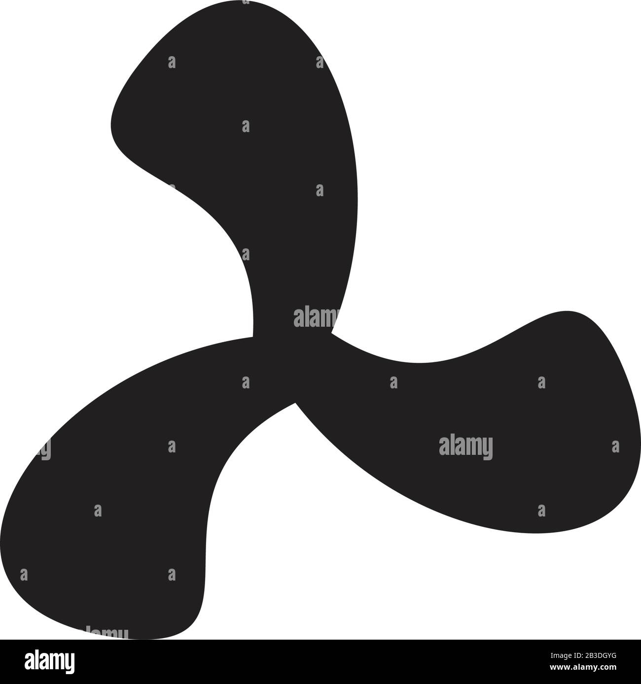 Schwarz Lüfter und Propeller Symbol Vorlage schwarz Farbe editierbar schwarzes Lüfter- und Propellersymbol Symbol Flat Vector Illustration für Grafik- und Webdesign. Stock Vektor