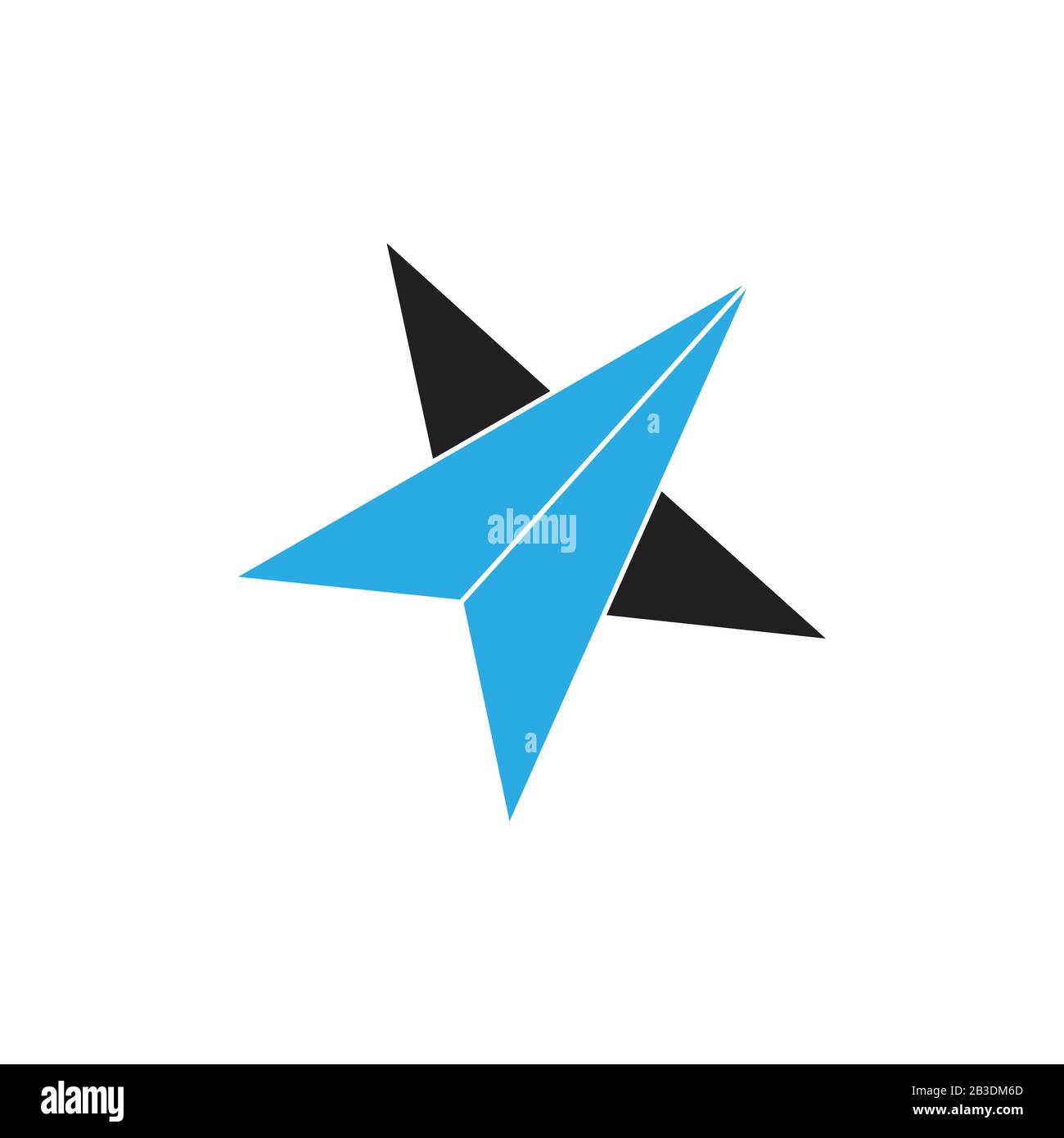 Stern Geometrischer Pfeil einfacher Logo-Vektor Stock Vektor