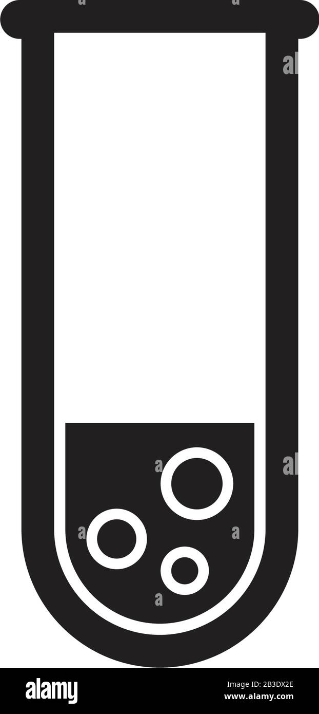 Farbvorlage für Laborglas schwarz editierbar. Symbol für Laborglas Symbol für flache Vektorgrafiken für Grafik- und Webdesign. Stock Vektor