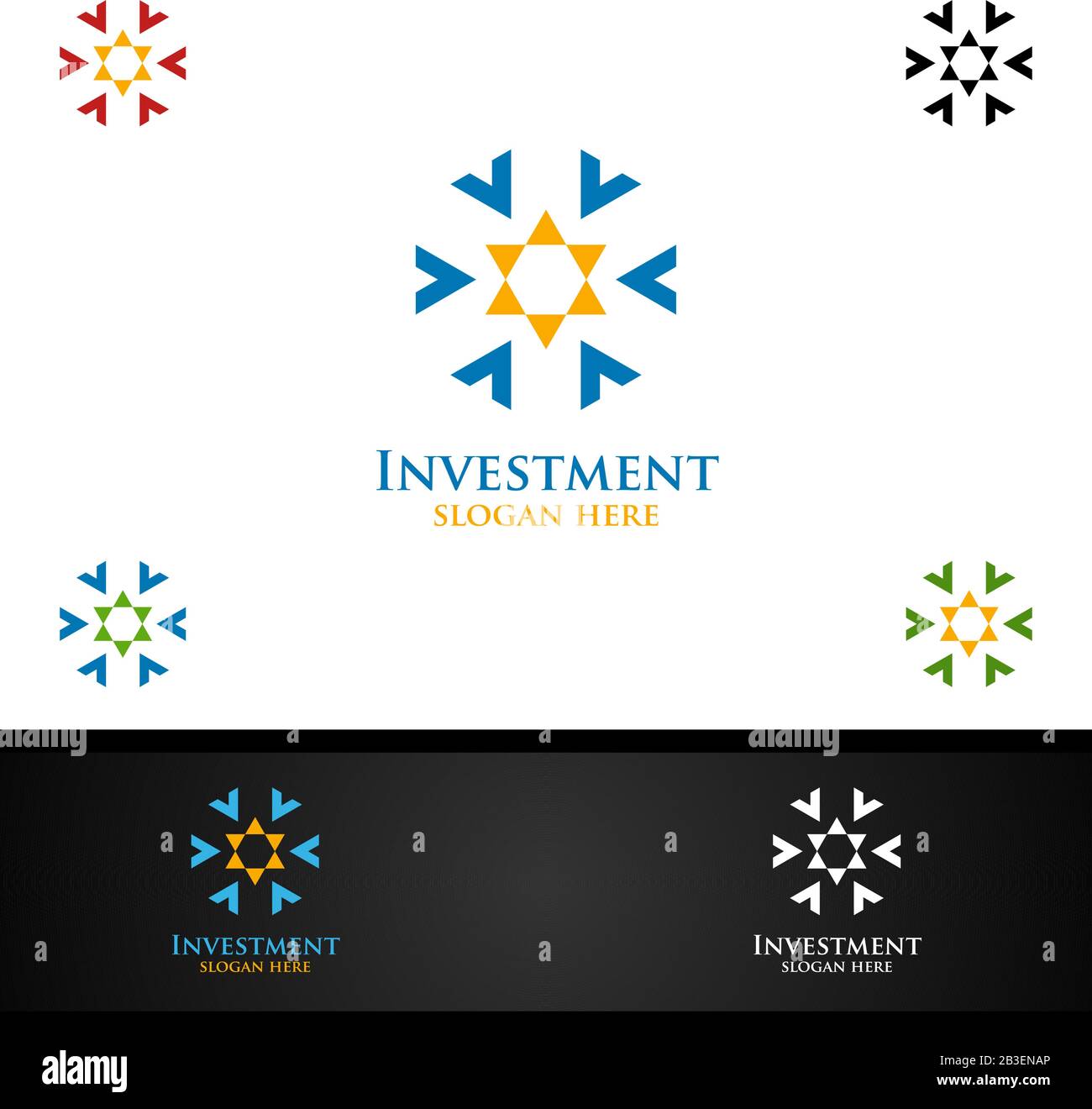 Symbol Für Die Logo-Design-Vorlage Von Investment Marketing Financial Advisor Stock Vektor