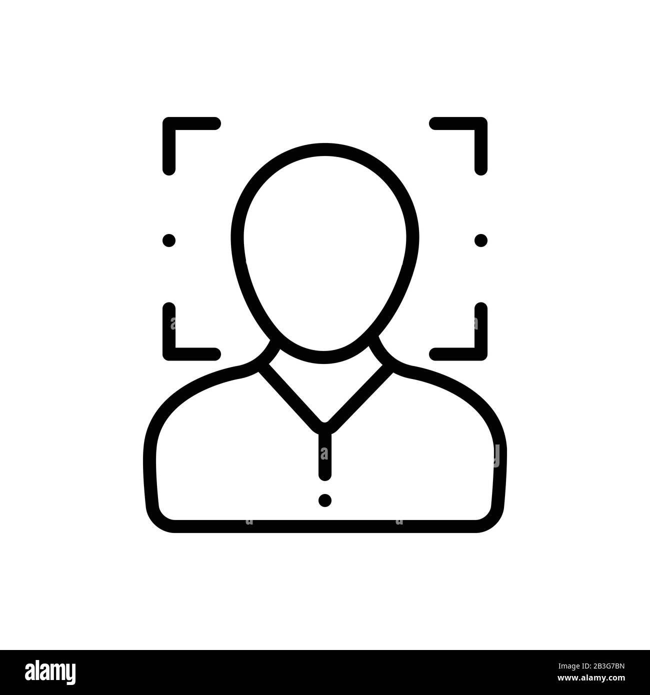 Symbol für Gesichtserkennung Stock Vektor