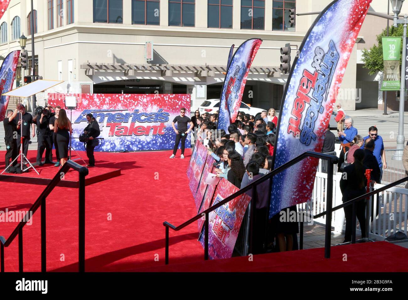 Pasadena, CA. März 2020. Atmosphäre bei den Ankünften von America's Got Talent AGT Season 15 Kickoff Red Carpet, Pasadena Civic Auditorium, Pasadena, CA 4. März 2020. Kredit: Priscilla Grant/Everett Collection/Alamy Live News Stockfoto