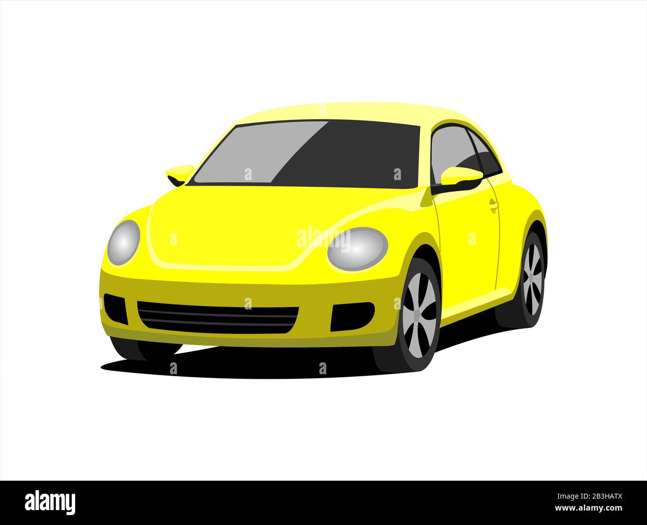 Kleines gelbes Auto - Seitenansicht — Redaktionelles Stockfoto © Trimitrius  #83382350