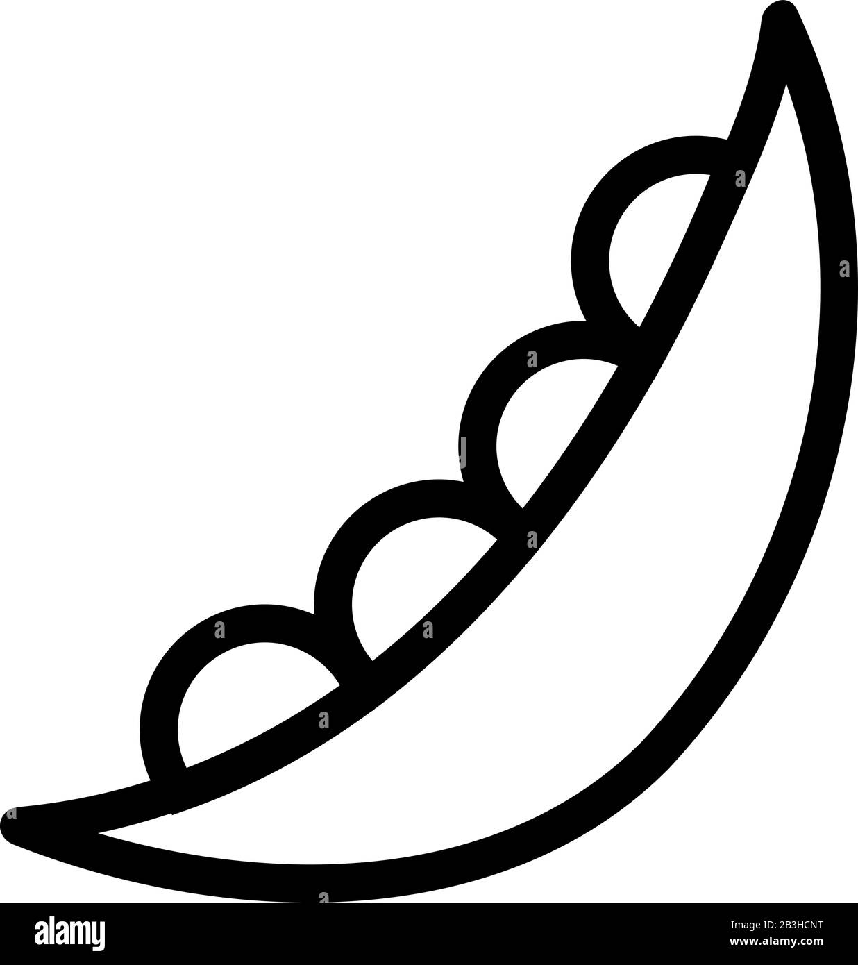 Grüner PeaSymbolvektor. Isolierte Darstellung des Kontursymbols Stock