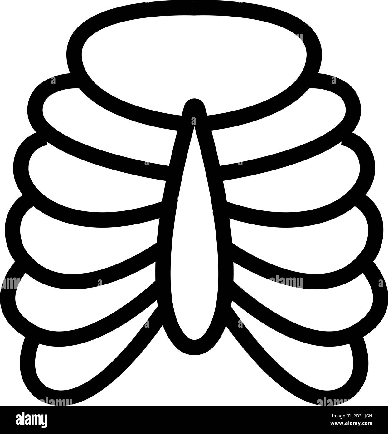 Bronchi-Ikone-Vektor. Isolierte Darstellung des Kontursymbols Stock Vektor