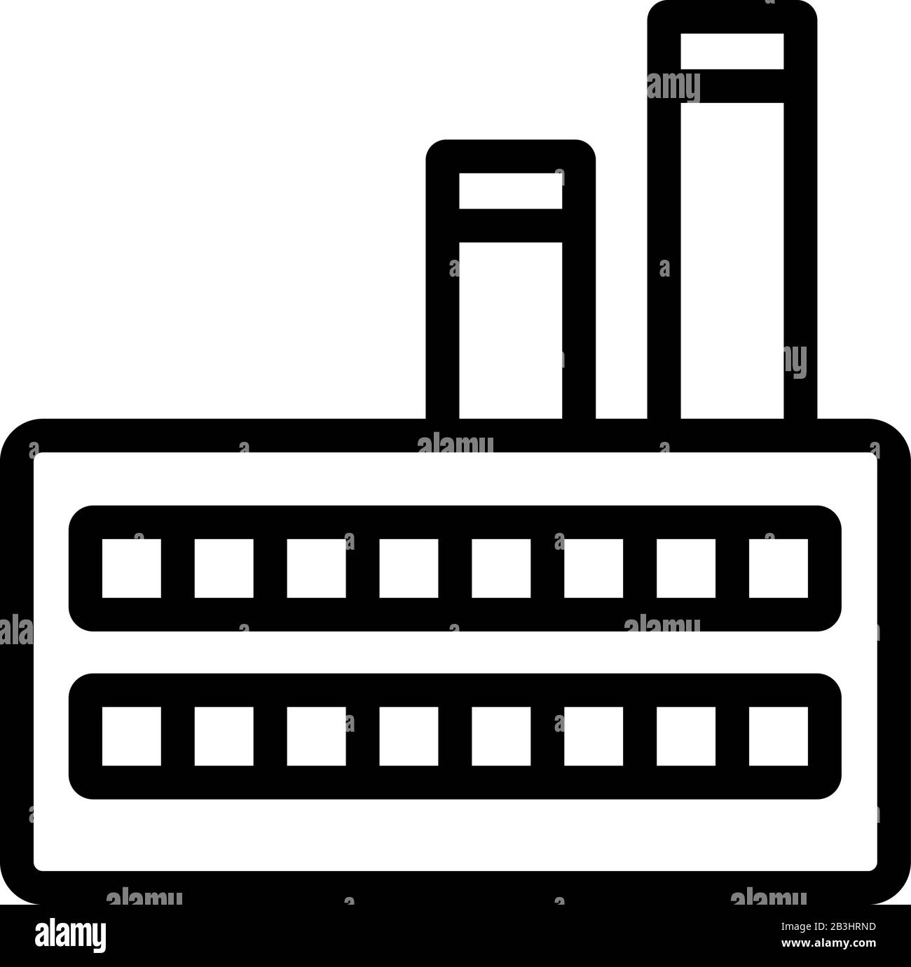 Symbolvektor der Einrichtung. Isolierte Darstellung des Kontursymbols Stock Vektor