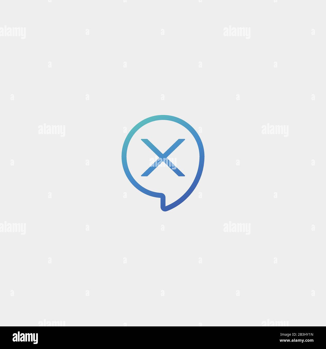 Letter X Chat Logo Design Template Vector Stock Vektor