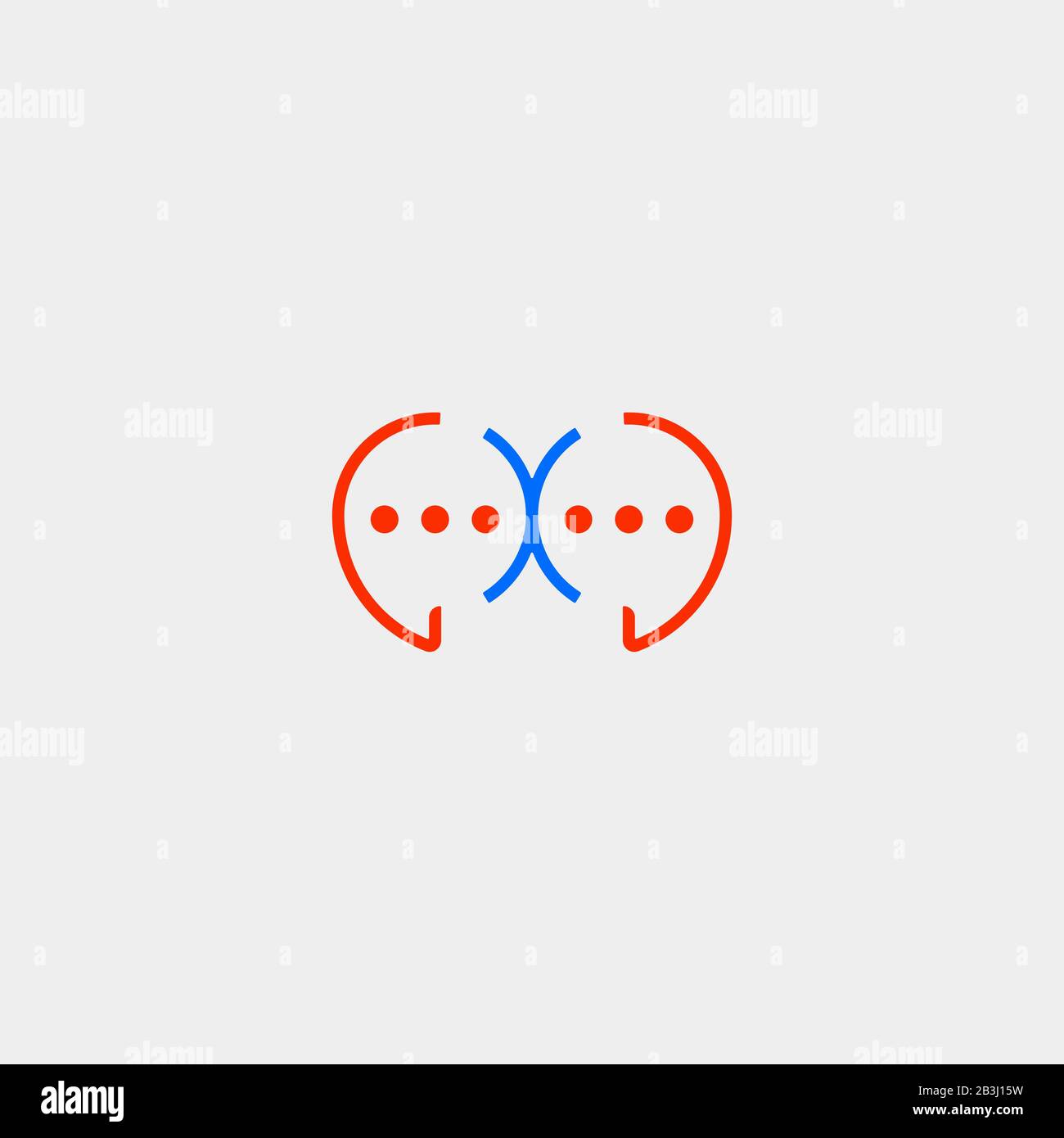 Letter X Chat Logo Design Template Vector Stock Vektor