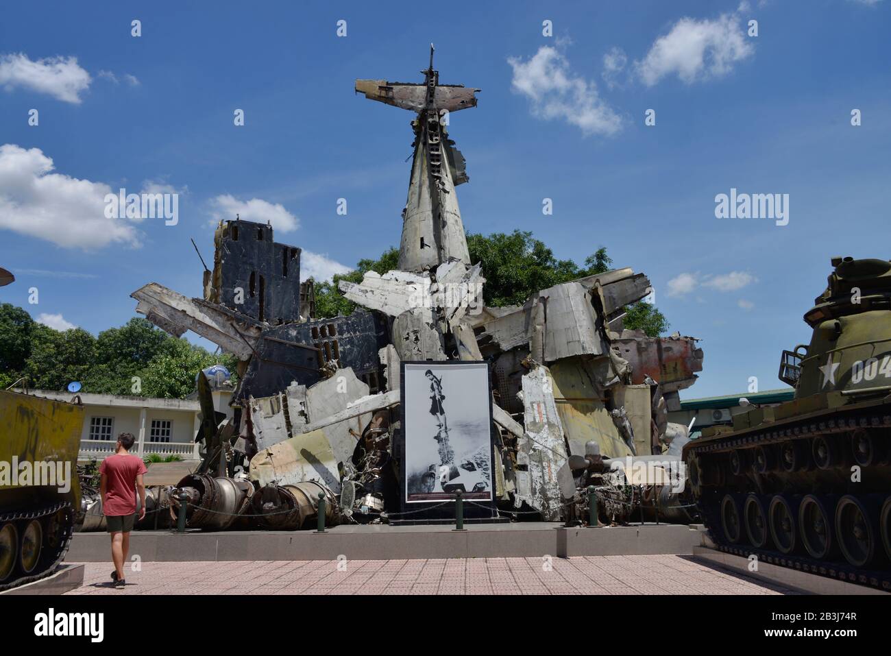 Flugzeuge, Museum für Militaergeschichte, Dien Bien Phu, Hanoi, Vietnam Stockfoto