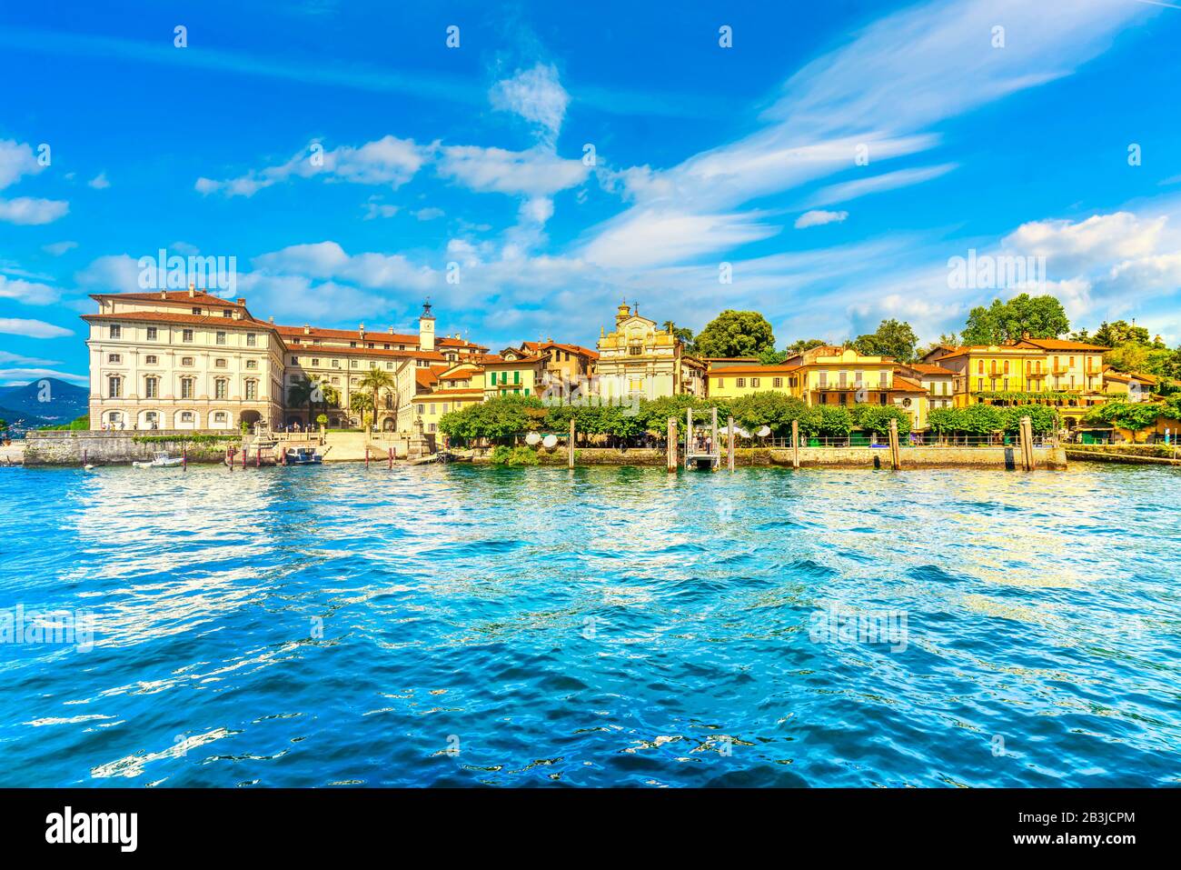 Insel Isola Bella im Lago Maggiore, die Borromäischen Inseln, Stresa, Piemont Italien, Europa. Stockfoto