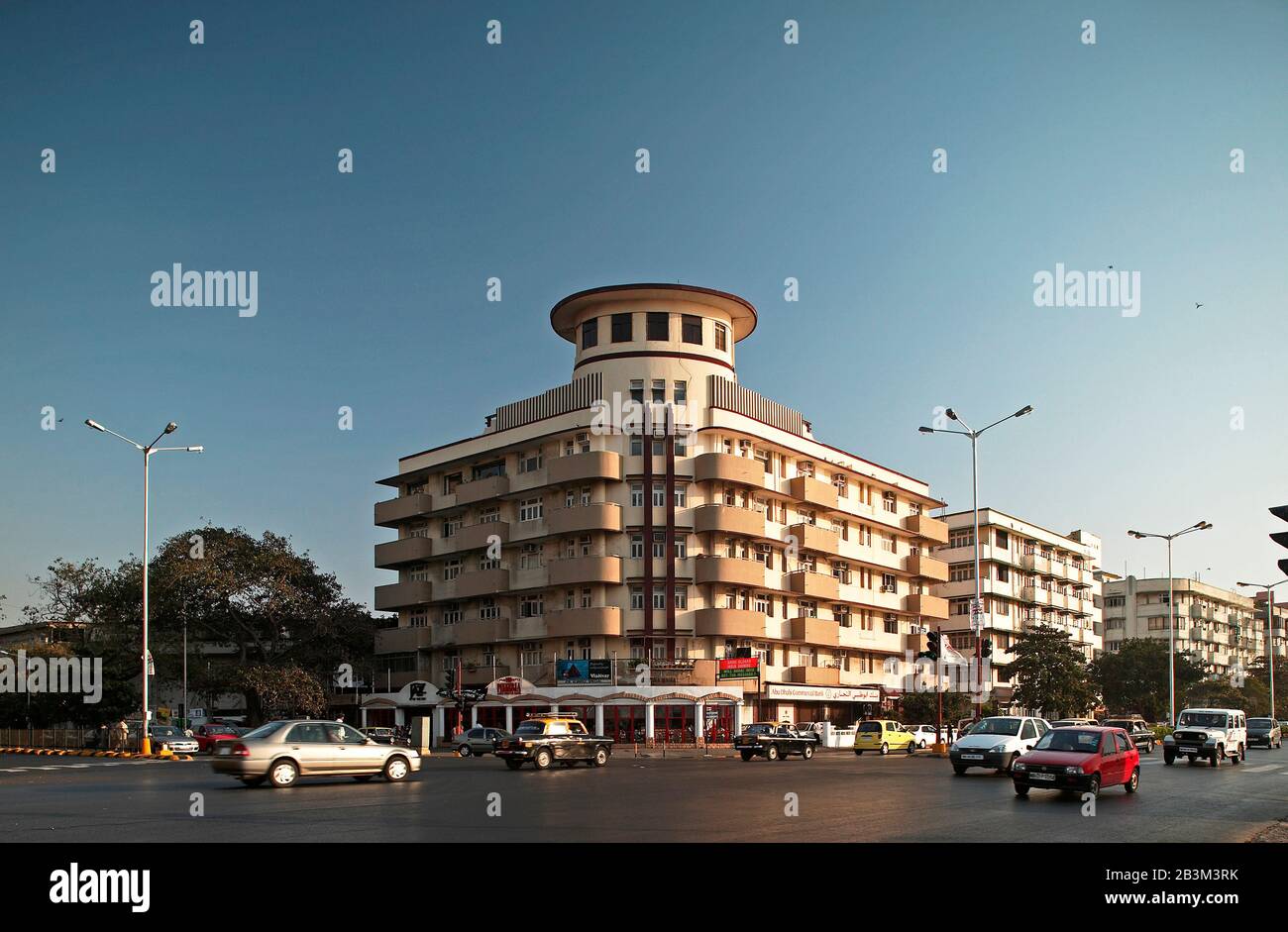 Soona Mahal, Art Deco, altes Gebäude, Marine Drive, Bombay, Mumbai, Maharashtra, Indien, Asien Stockfoto