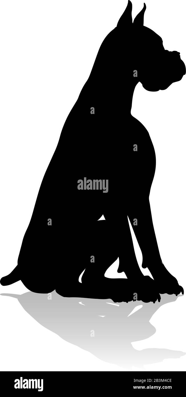 Hund Silhouette Haustier Stock Vektor