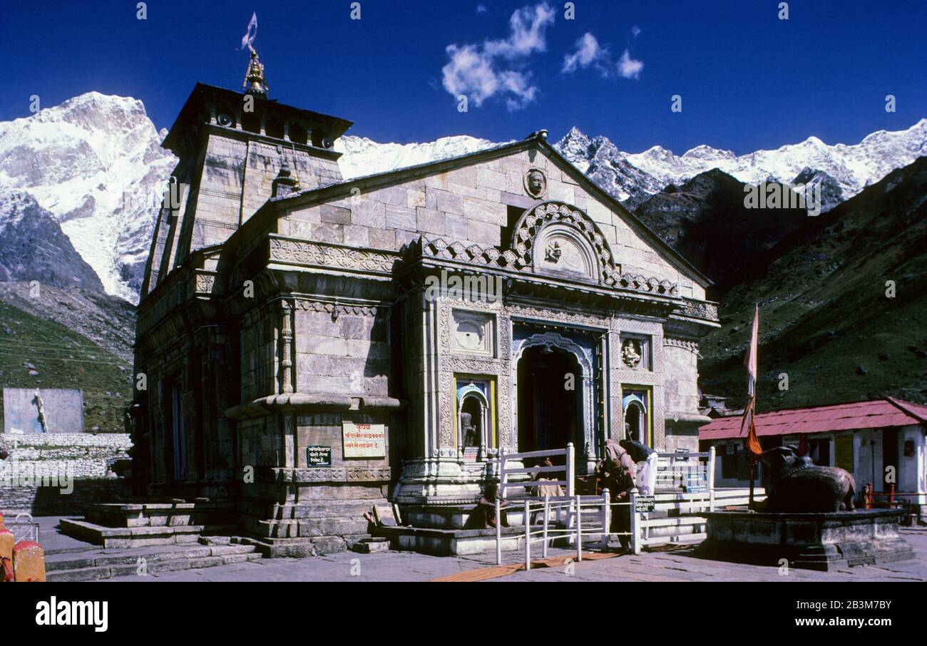 Kedarnath-Tempel , uttaranchal , Indien, Asien Stockfoto