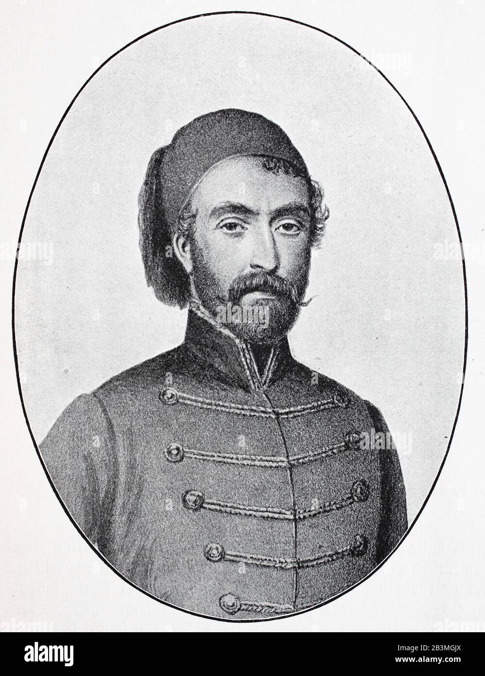 Omar Pasha, auch Omar Pasha Latas, zwischen den Jahren von 156-1871, war ein osmanischer Feldmarschall und Gouverneur von Omar Pascha, auch bekannt als Omar Pascha Latas, zwischen den Jahren von 156-1871, ein osmanischer Feldmarschall und Gouverneur, historisch, Digitale verbesserte Wiedergabe eines Originals aus dem 19. Jahrhundert / Digitale Produktion einer Originalanlage aus dem 19. Jahrhunderts Stockfoto