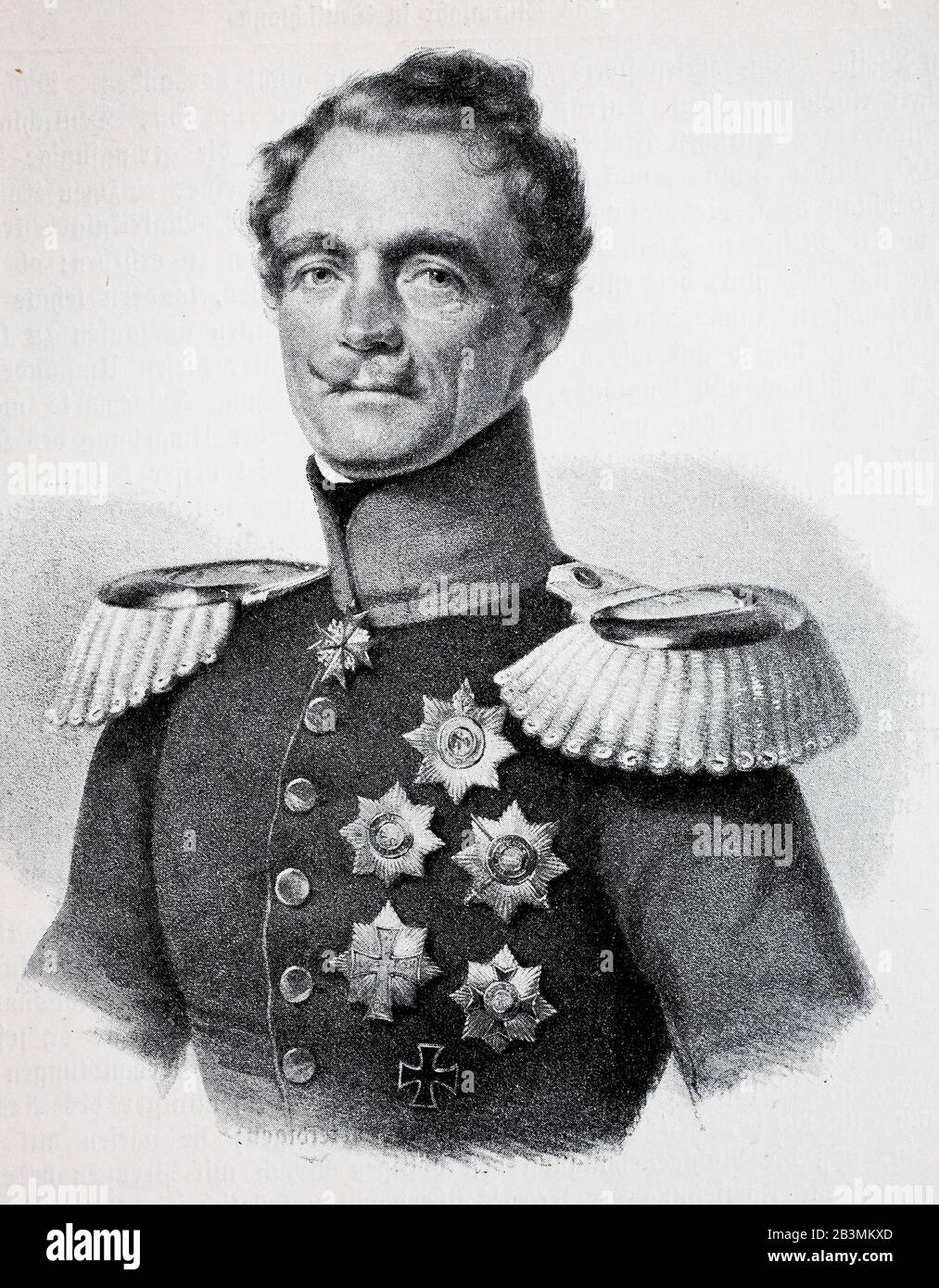 Friedrich Heinrich Ernst Graf von Wrangel, 13. April 1744 - 2. November 1877, war Generalfeldmarschall der preussischen Armee / Friedrich Heinrich Ernst Graf von Wrangel vom 13. April von der 2. November 1877 Generalfeldmarschall der präußischen Armee, historisch, digital verbesserte Wiedergabe eines Originals aus dem 19. Jahrhundert / Digitale Produktion einer Originalanlage aus dem 19. Jahrhunderts Stockfoto