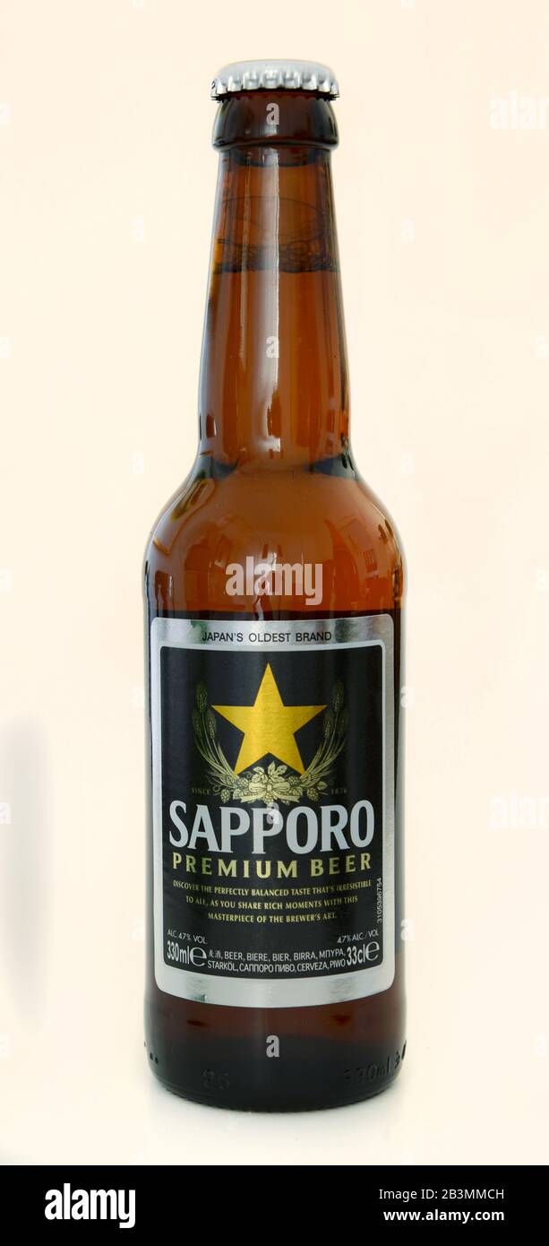Flasche, Sapporo Bier, Japan Stockfoto