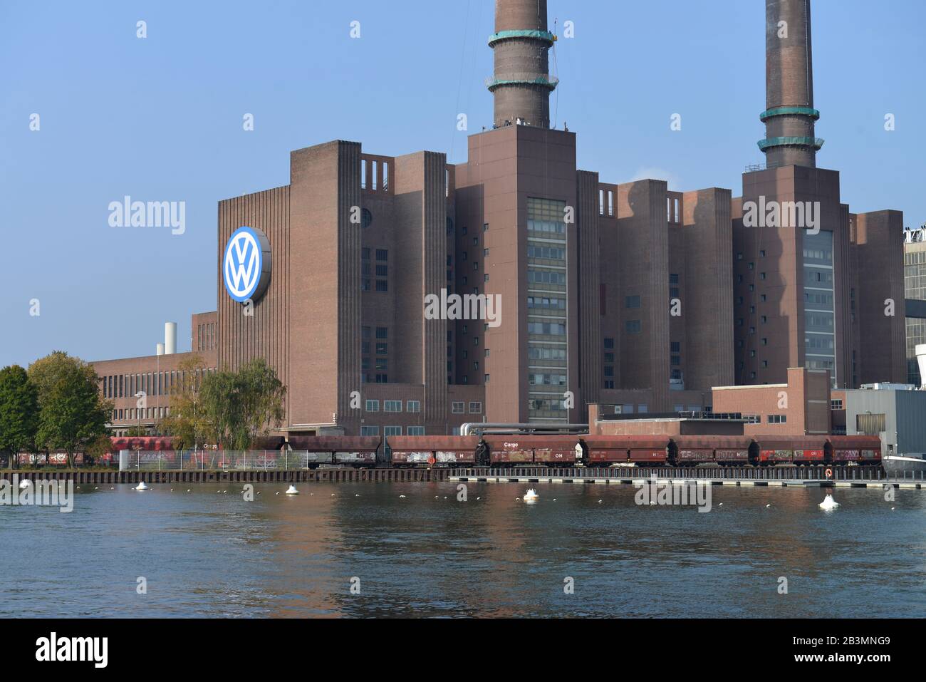 Heizkraftwerk Nord/Süd, das Volkswagenwerk in Wolfsburg, Niedersachsen, Deutschland Stockfoto
