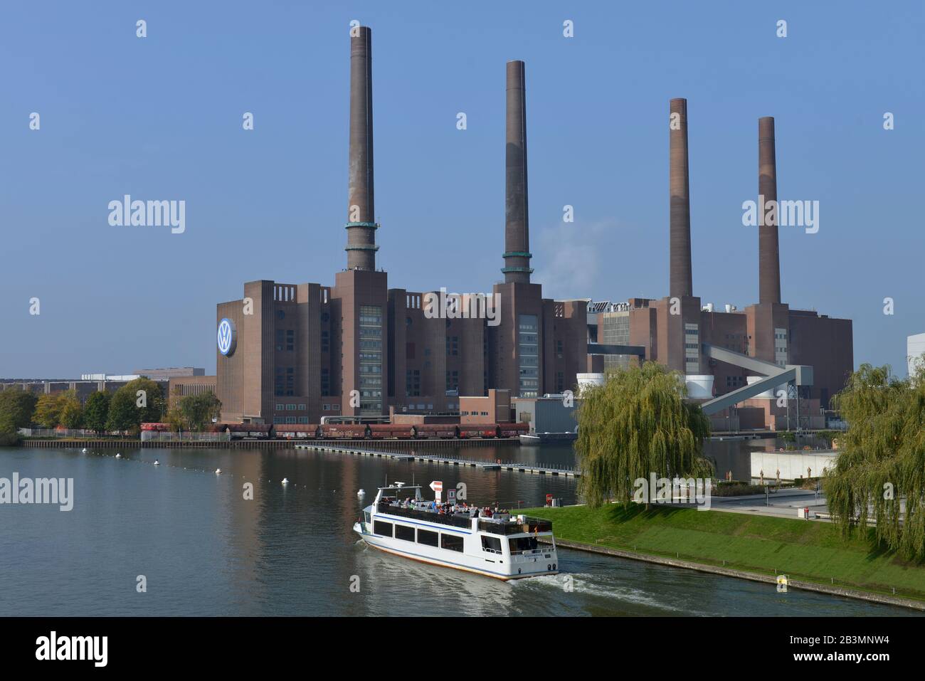 Heizkraftwerk Nord/Süd, das Volkswagenwerk in Wolfsburg, Niedersachsen, Deutschland Stockfoto