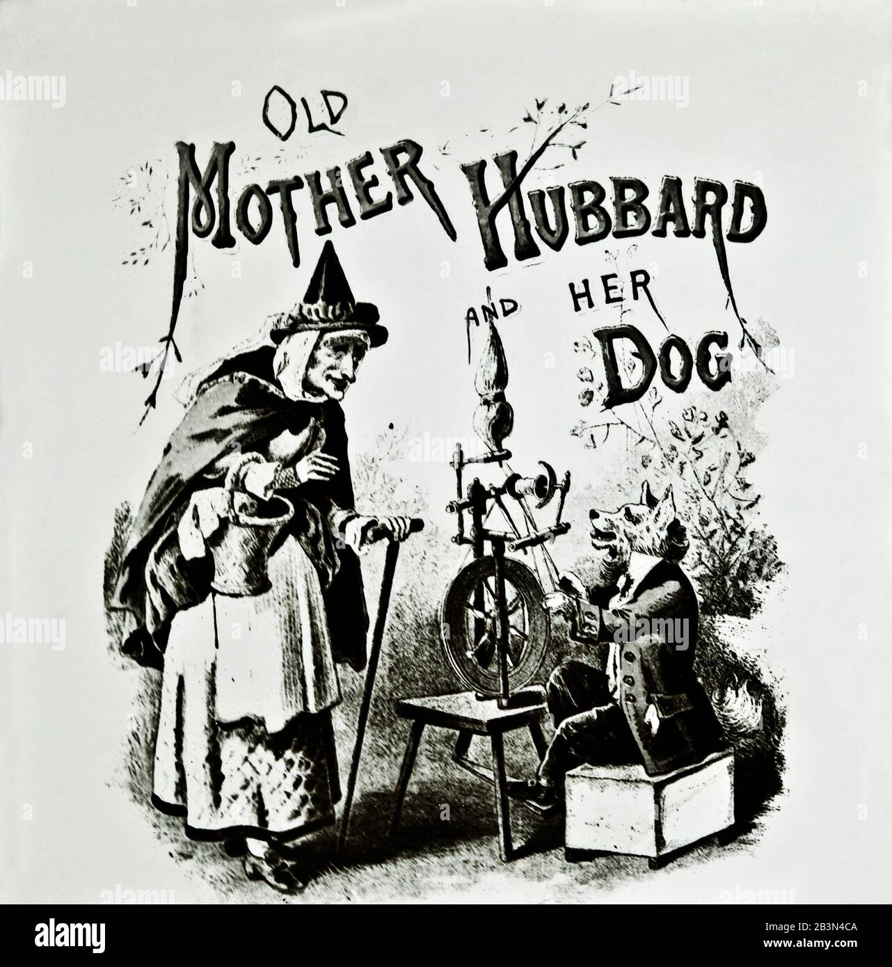 "Alte Mutter Hubbard"-Reim wurde 1805 veröffentlicht (die Figur der Mutter Hubbard stammt mindestens aus dem späten sechzehnten Jahrhundert), Stockfoto