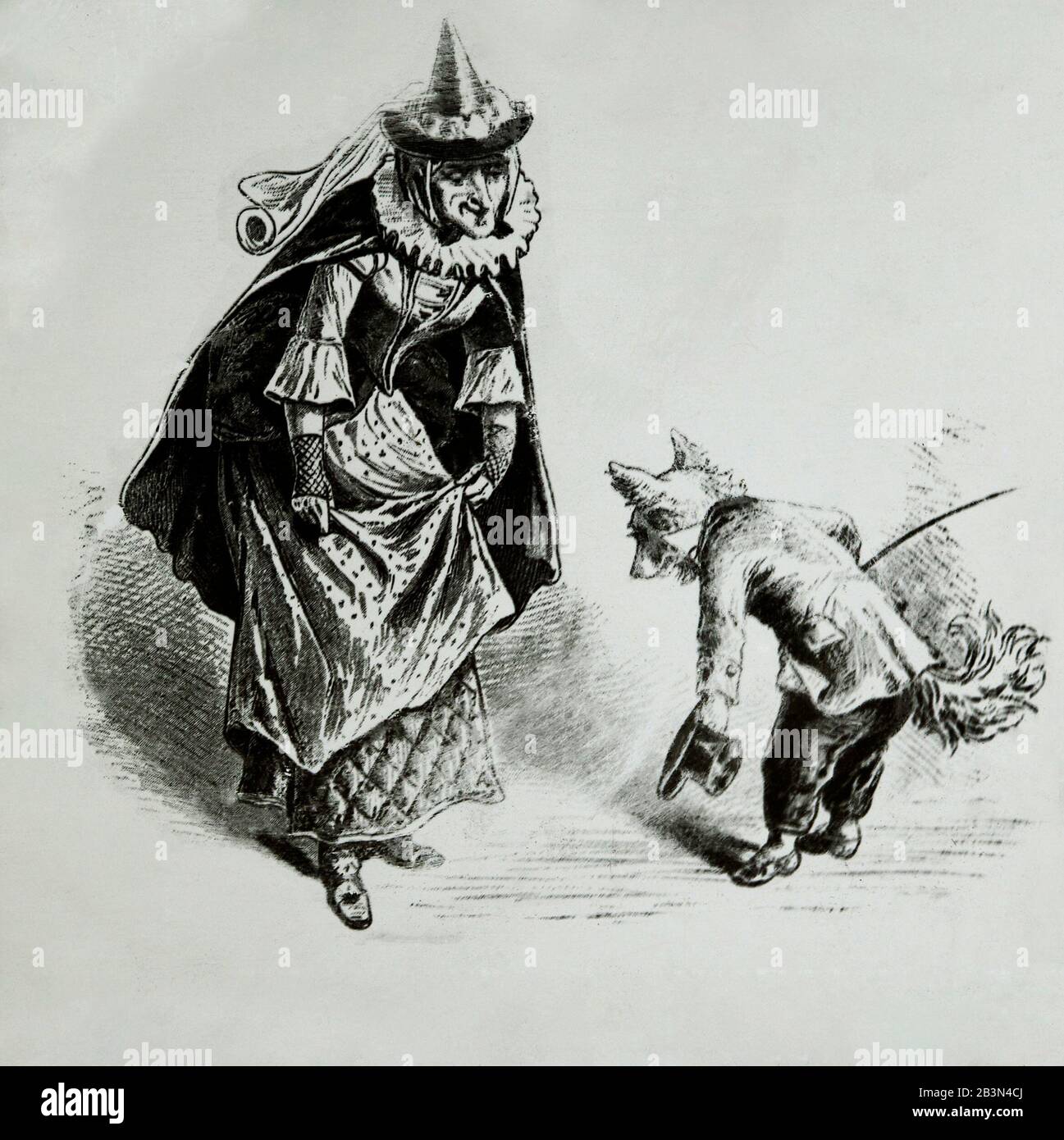 "Alte Mutter Hubbard"-Reim wurde 1805 veröffentlicht (die Figur der Mutter Hubbard stammt mindestens aus dem späten sechzehnten Jahrhundert), Stockfoto