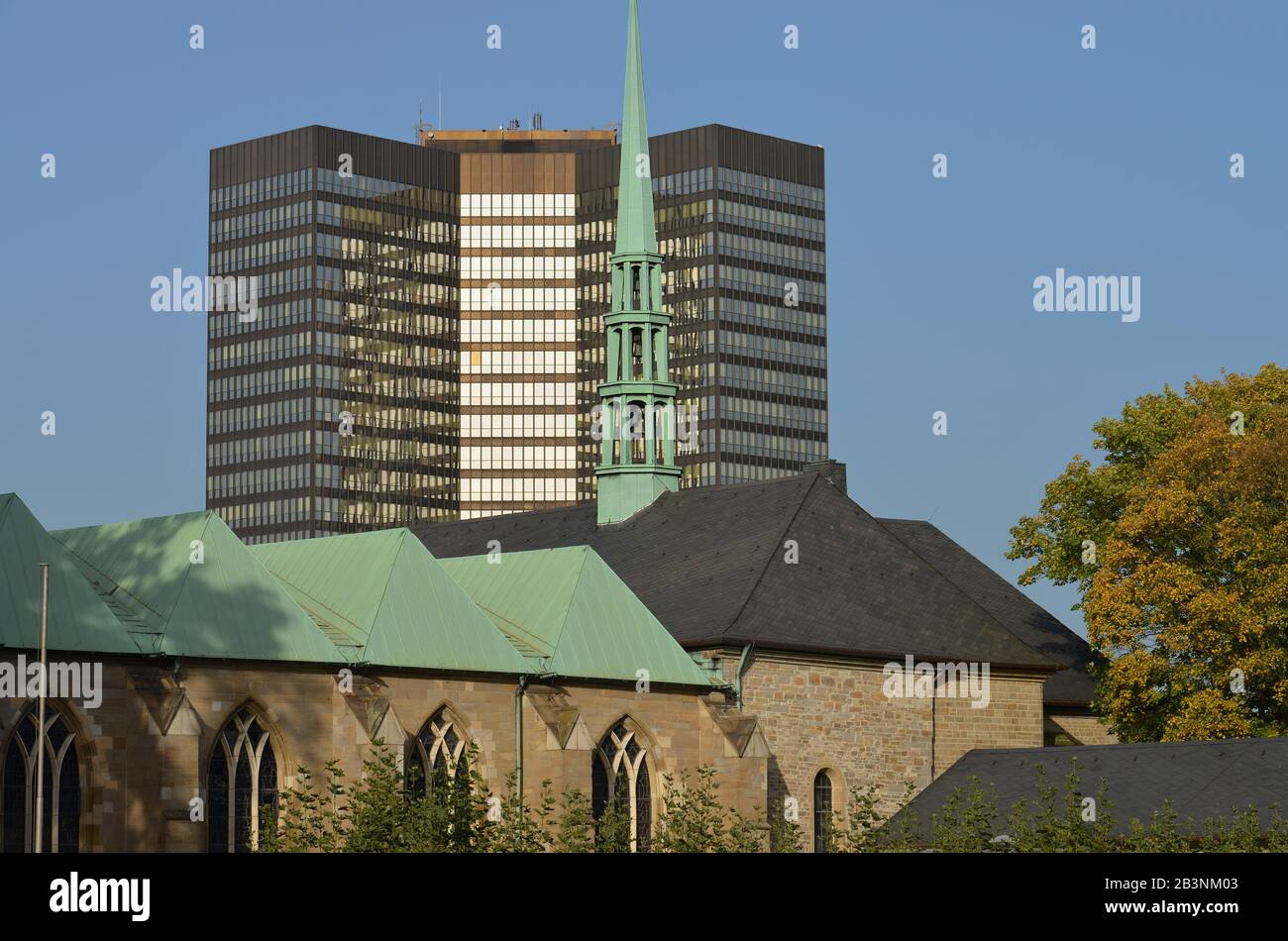 Rathaus, Dom, Kettwiger Straße, Essen, Nordrhein-Westfalen, Deutschland Stockfoto