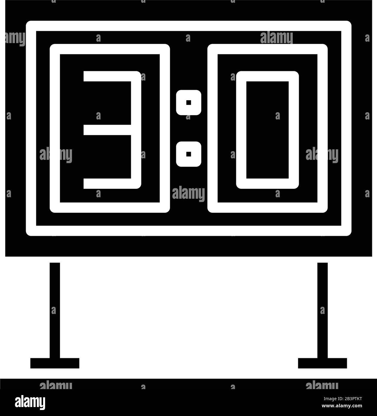 Score Board Black Icon, Concept Illustration, Vector Flat Symbol, Glyph Sign. Stock Vektor