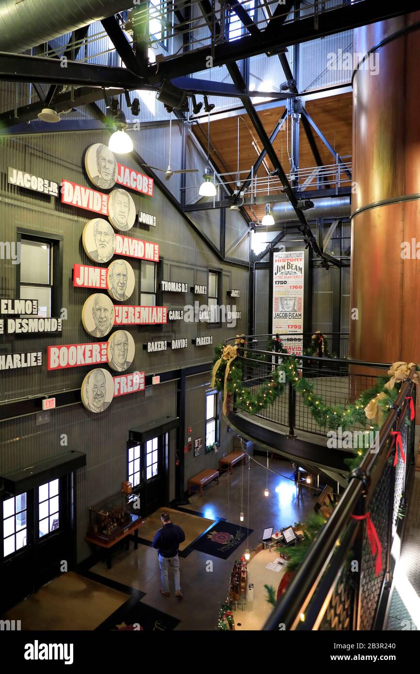 Innenansicht von Jim Beam American Stillhouse.Jim Beam Distillery.Clermont.Kentucky.USA Stockfoto